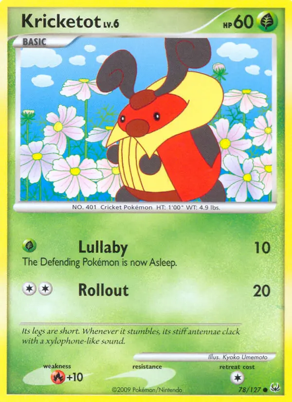 Kricketot Common Pokemon card #78 from Platinum