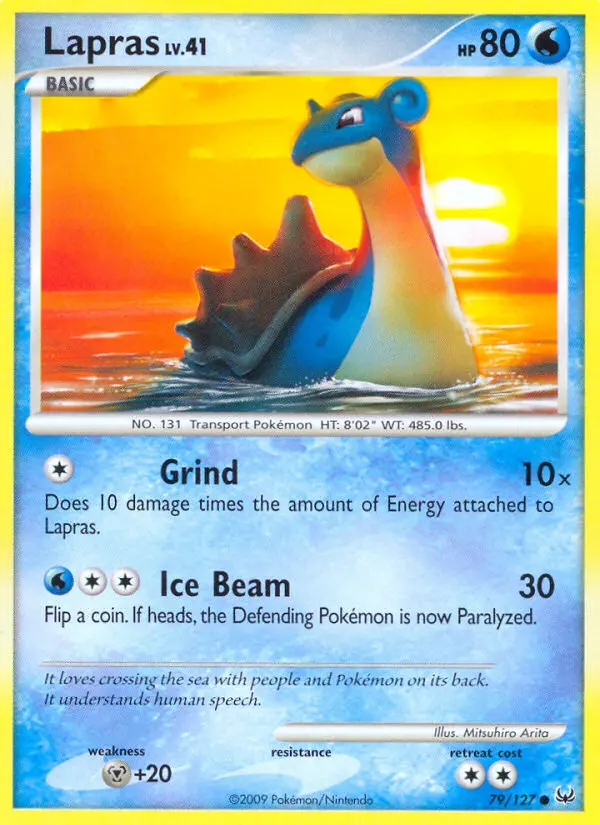 Lapras Common Pokemon card #79 from Platinum
