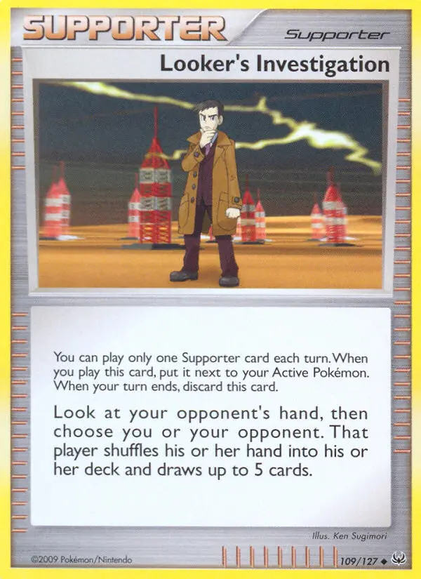Looker's Investigation Uncommon Pokemon card #109 from Platinum