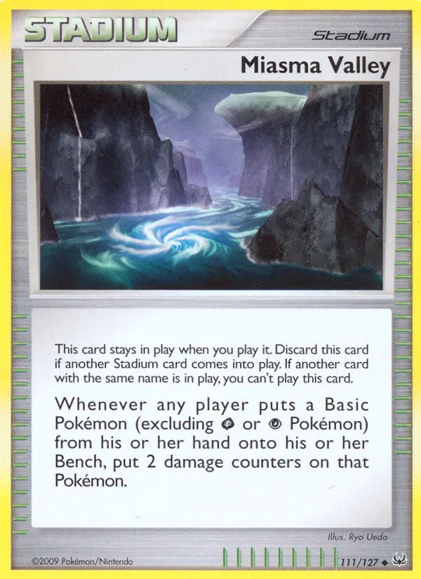 Miasma Valley Uncommon Pokemon card #111 from Platinum