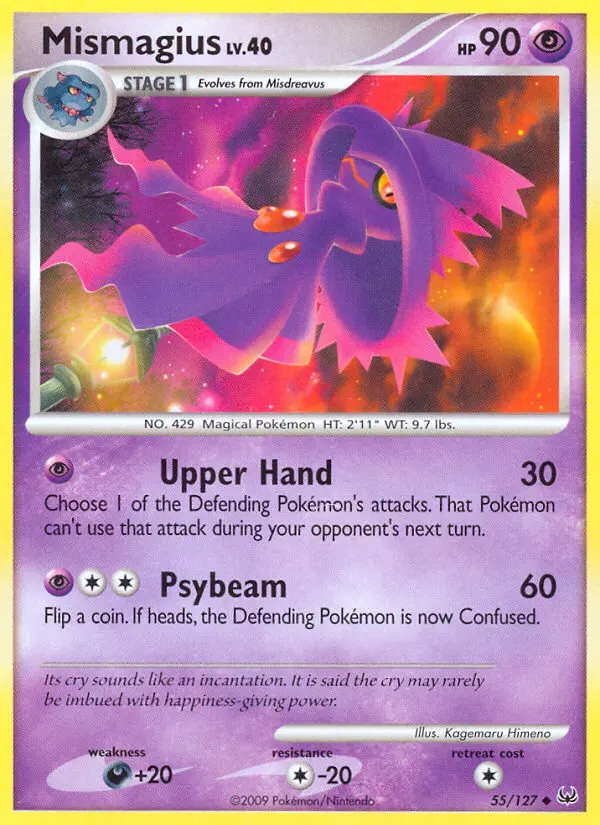 Mismagius Uncommon Pokemon card #55 from Platinum
