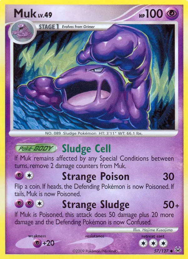 Muk Uncommon Pokemon card #57 from Platinum