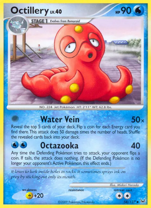 Octillery Uncommon Pokemon card #58 from Platinum