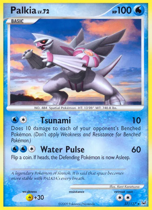 Palkia Rare Pokemon card #37 from Platinum