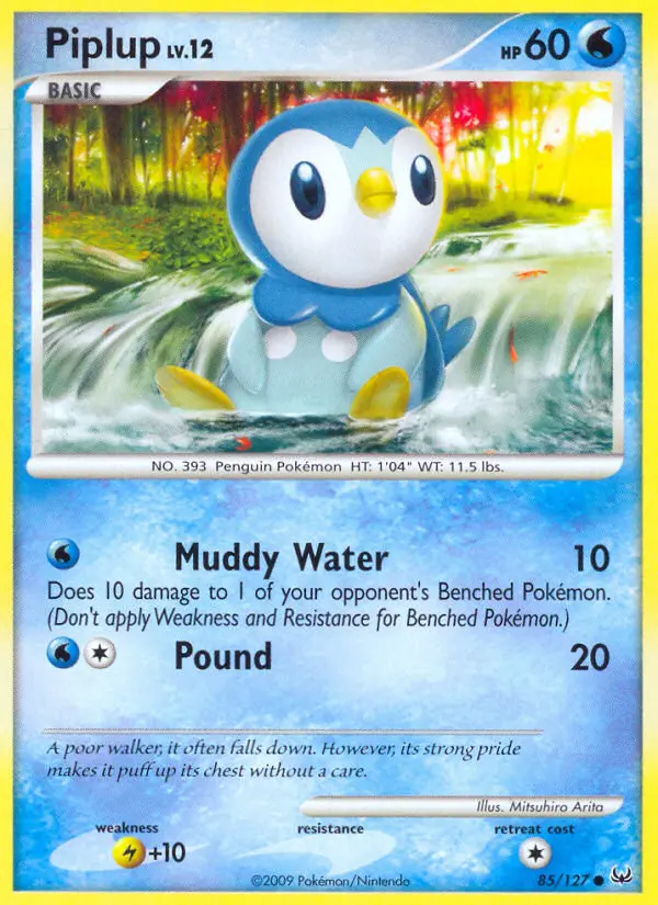 Piplup Common Pokemon card #85 from Platinum