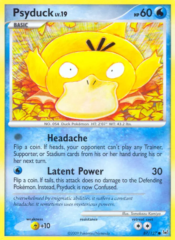 Psyduck Common Pokemon card #87 from Platinum