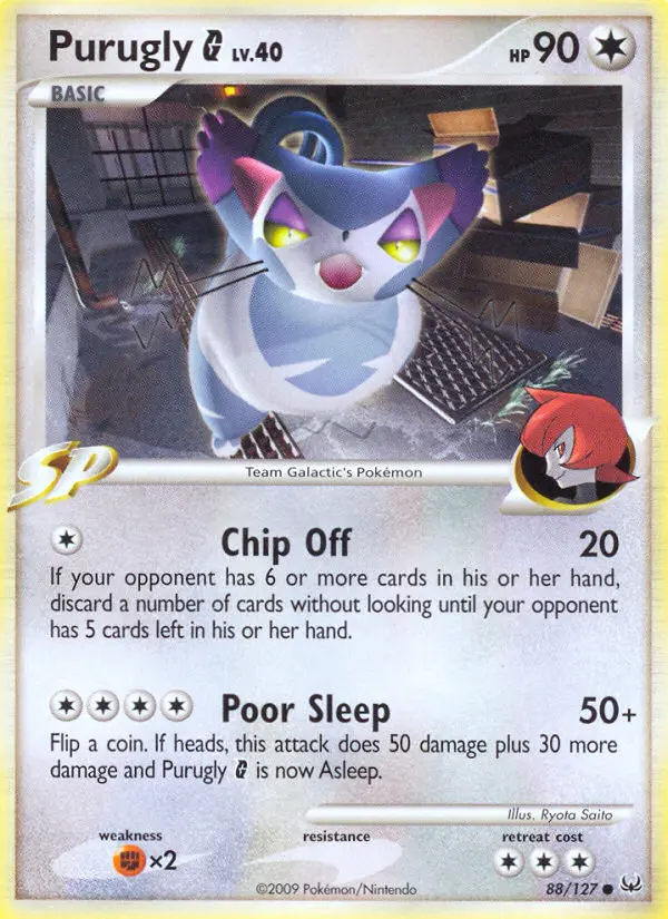 Purugly G Common Pokemon card #88 from Platinum