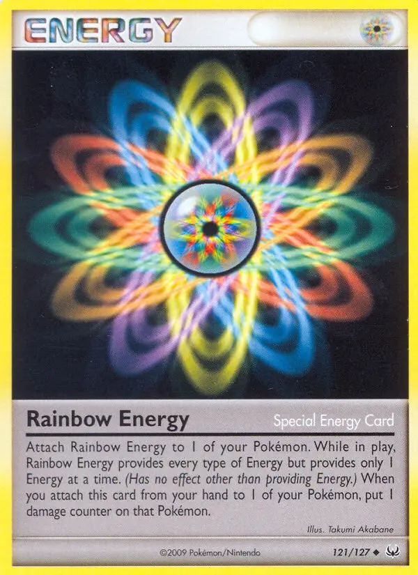 Rainbow Energy Uncommon Pokemon card #121 from Platinum