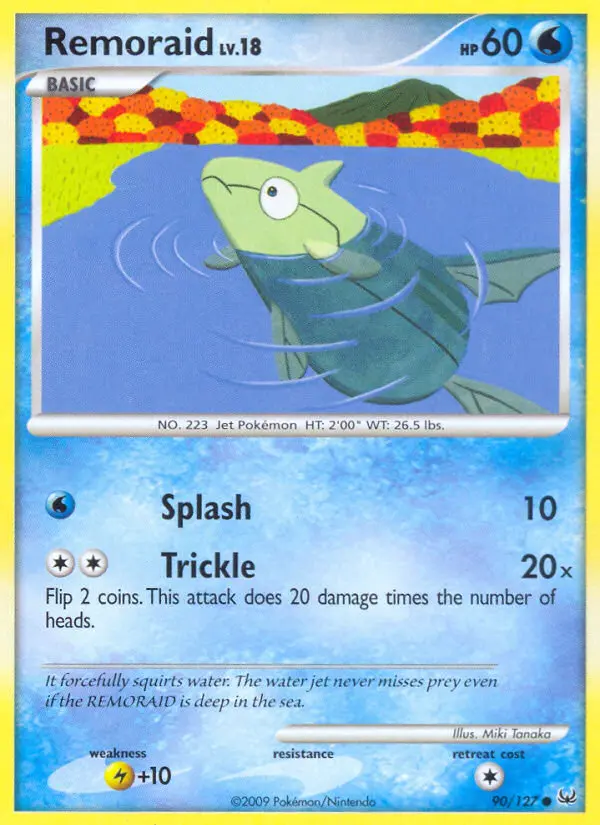 Remoraid Common Pokemon card #90 from Platinum