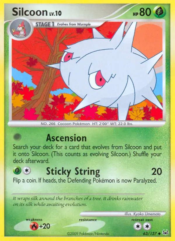 Silcoon Uncommon Pokemon card #63 from Platinum