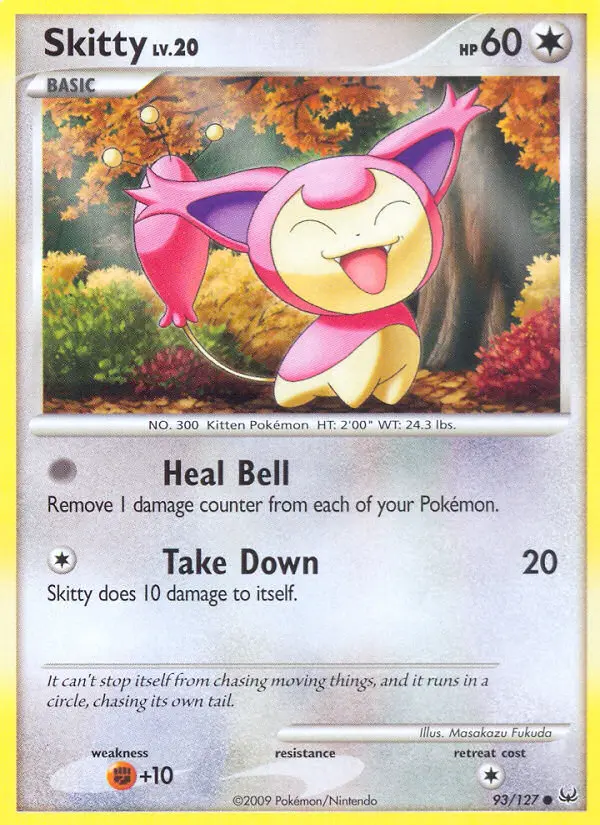Skitty Common Pokemon card #93 from Platinum