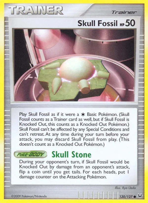 Skull Fossil Common Pokemon card #120 from Platinum