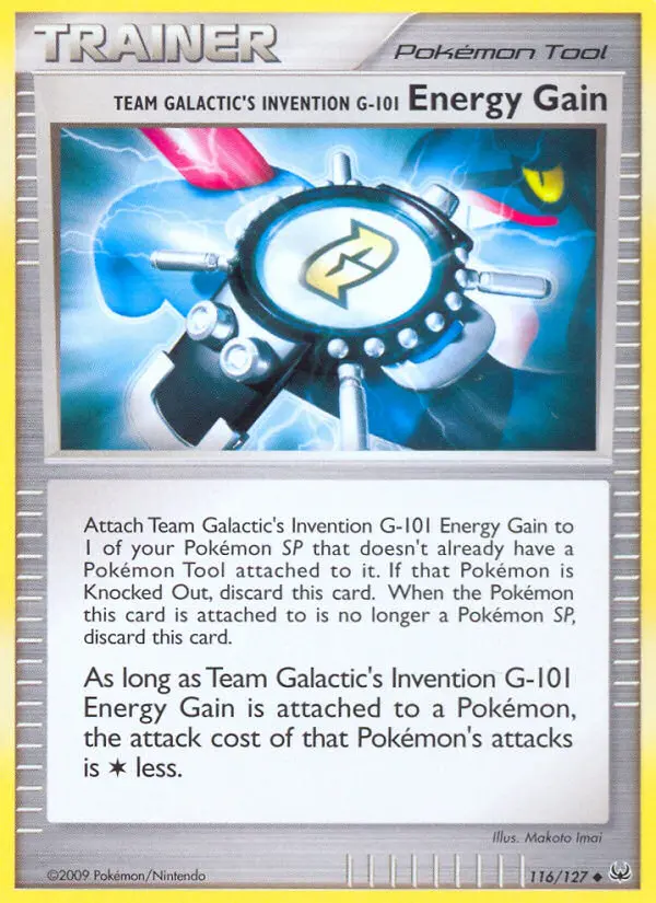 Team Galactic's Invention G-101 Energy Gain Uncommon Pokemon card #116 from Platinum