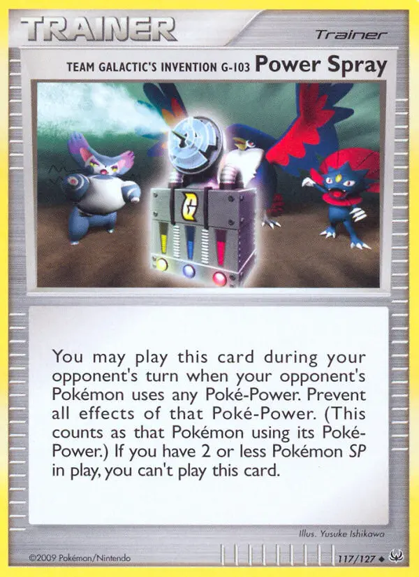 Team Galactic's Invention G-103 Power Spray Uncommon Pokemon card #117 from Platinum