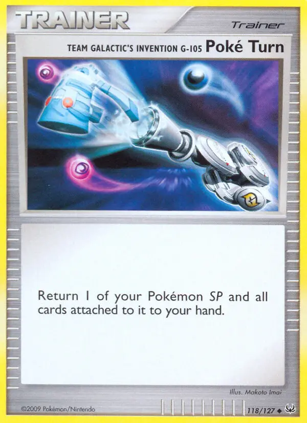 Team Galactic's Invention G-105 Poké Turn Uncommon Pokemon card #118 from Platinum