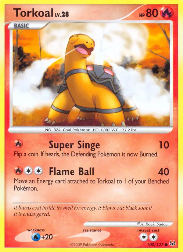 Torkoal Common Pokemon card #100 from Platinum