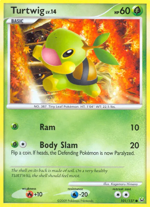 Turtwig Common Pokemon card #101 from Platinum