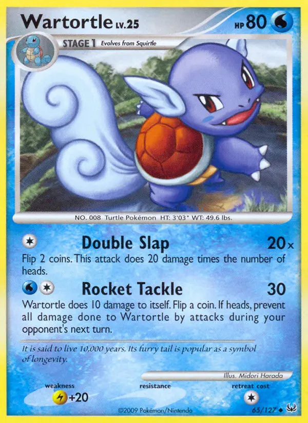 Wartortle Uncommon Pokemon card #65 from Platinum