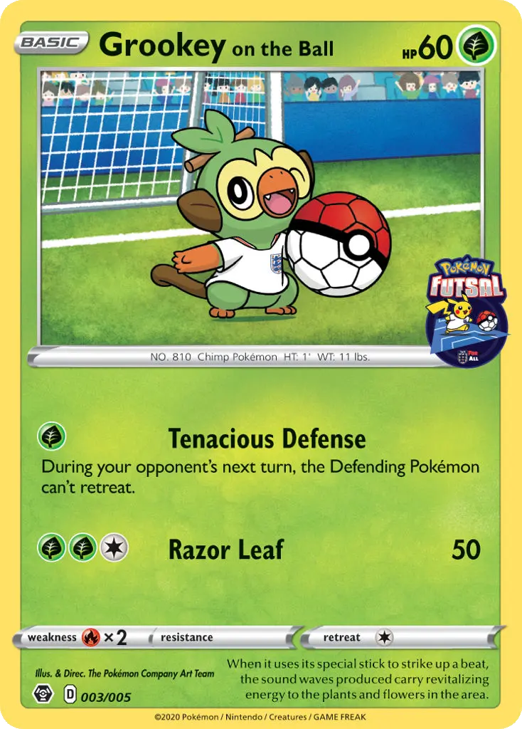 Grookey on the Ball None Pokemon card #3 from Pokémon Futsal 2020