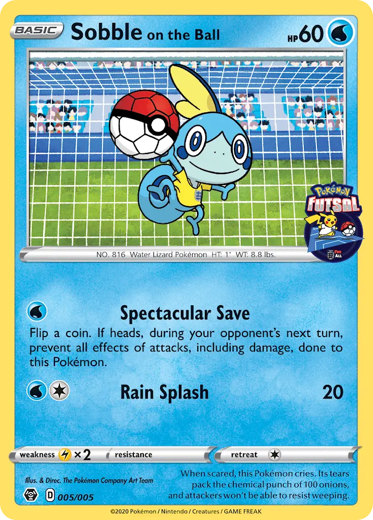 Sobble on the Ball None Pokemon card #5 from Pokémon Futsal 2020