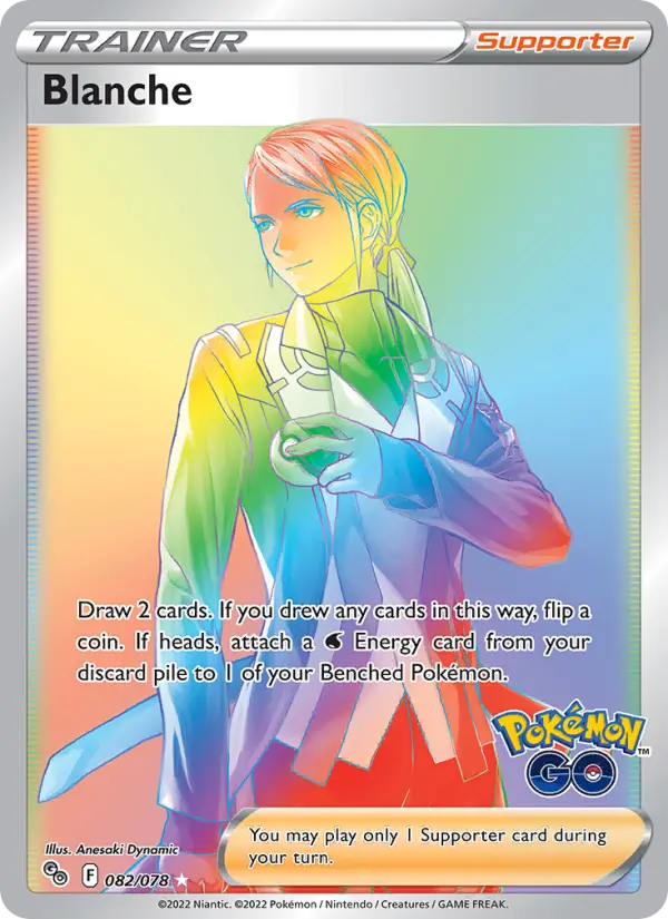 Blanche Secret Rare Pokemon card #082 from Pokémon GO