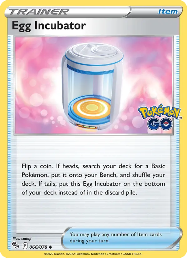 Egg Incubator Uncommon Pokemon card #066 from Pokémon GO