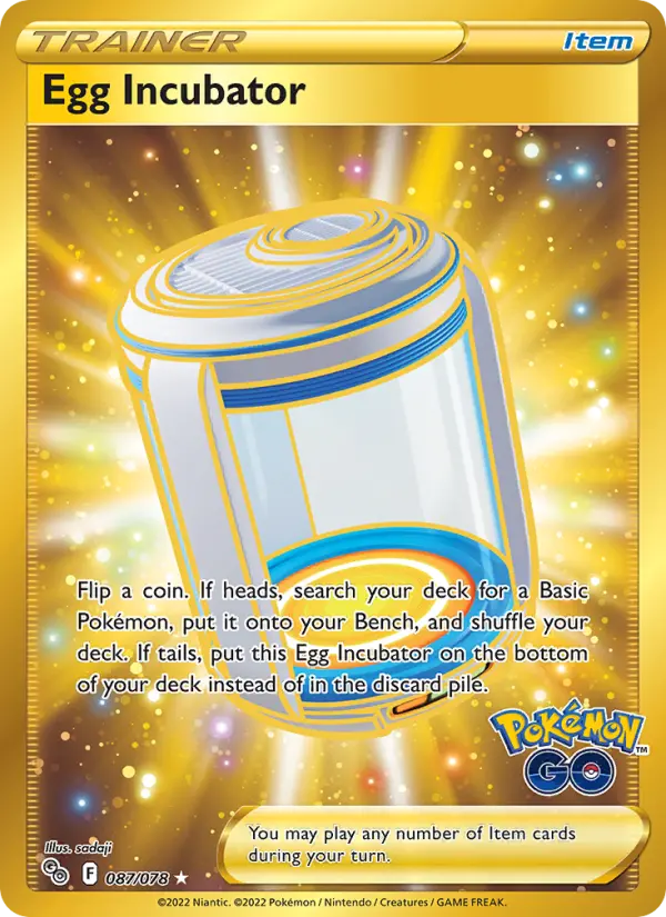 Egg Incubator Secret Rare Pokemon card #087 from Pokémon GO