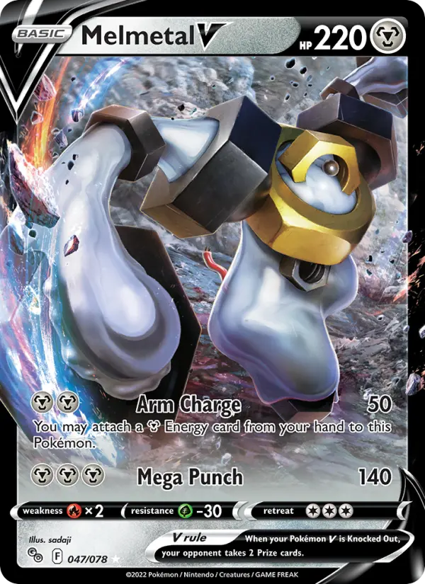 Melmetal V Holo Rare V Pokemon card #047 from Pokémon GO