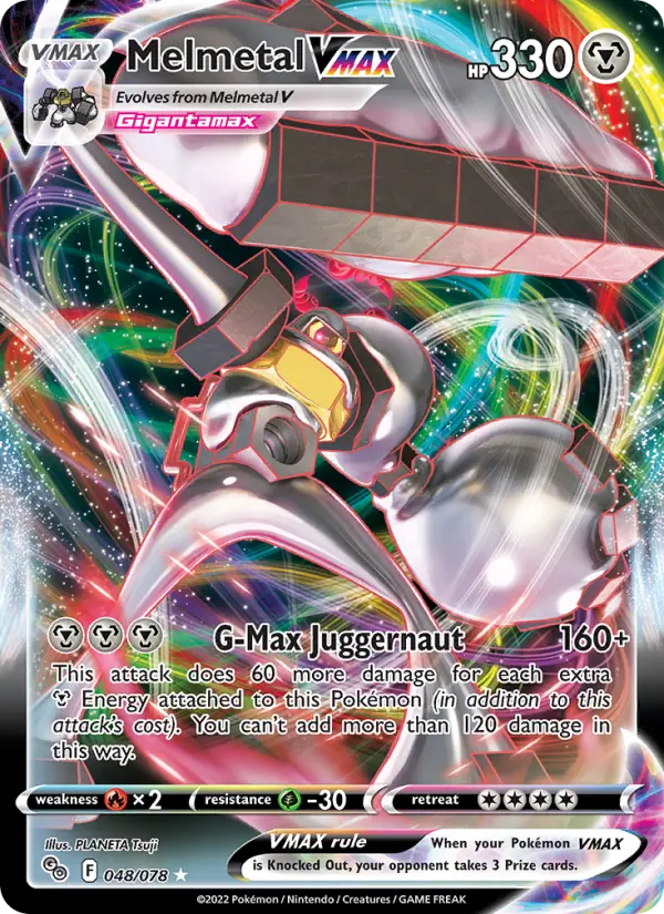 Melmetal VMAX Holo Rare VMAX Pokemon card #048 from Pokémon GO