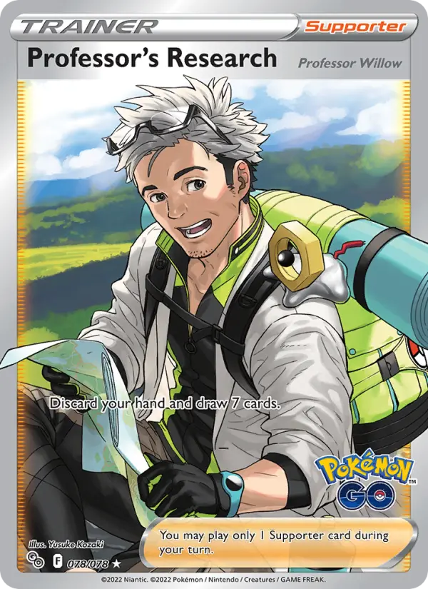 Professor's Research Ultra Rare Pokemon card #078 from Pokémon GO