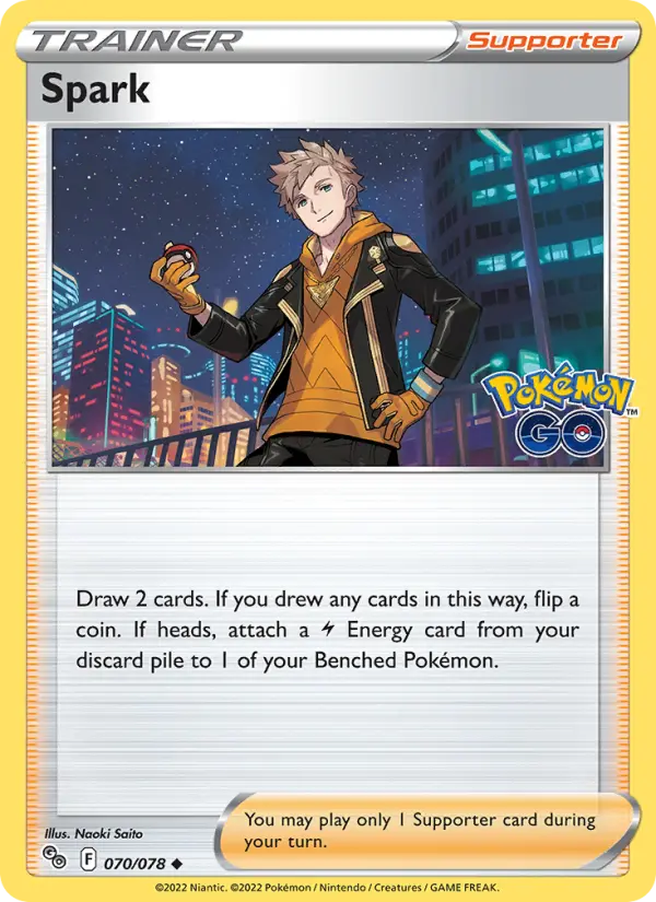 Spark Uncommon Pokemon card #070 from Pokémon GO