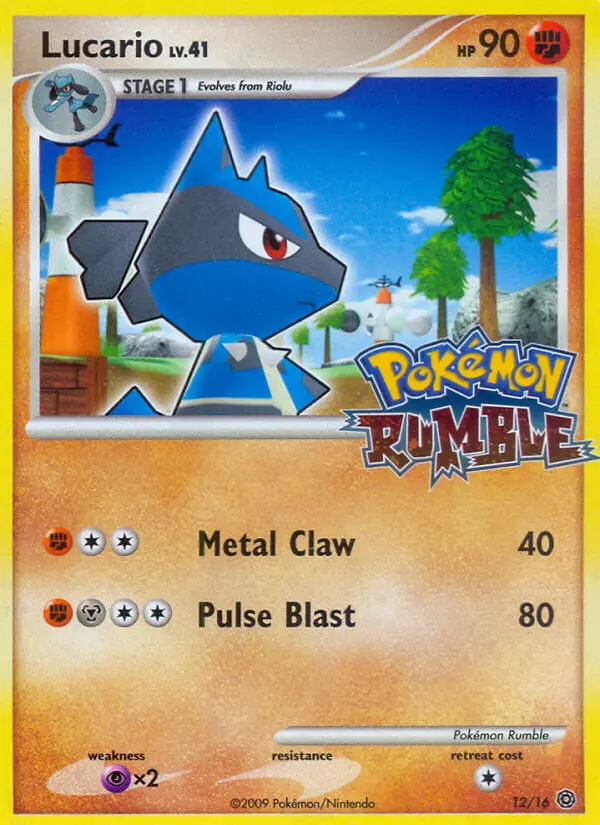 Lucario None Pokemon card #12 from Pokémon Rumble
