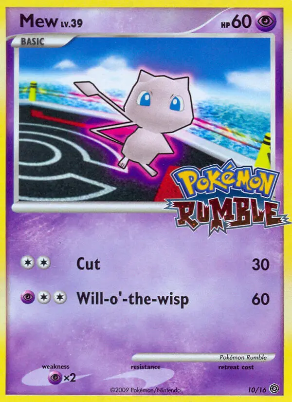 Mew None Pokemon card #10 from Pokémon Rumble
