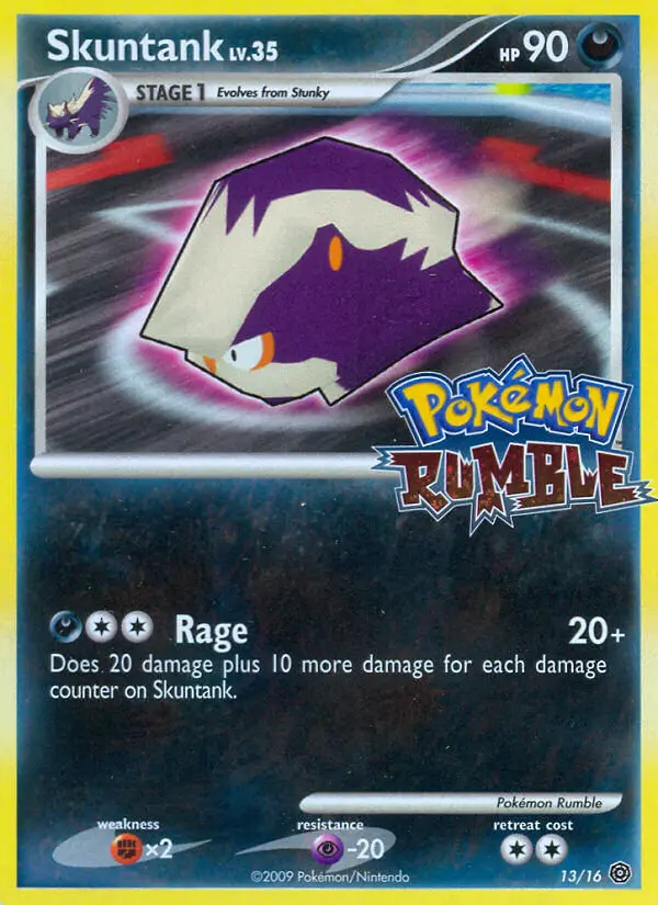 Skuntank None Pokemon card #13 from Pokémon Rumble