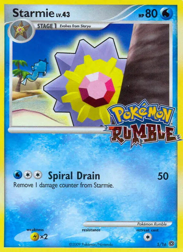 Starmie None Pokemon card #5 from Pokémon Rumble