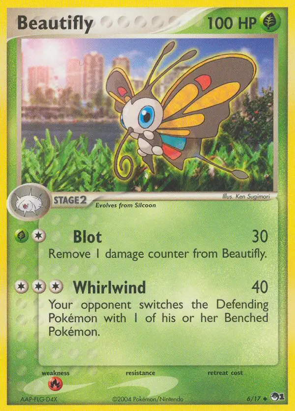 Beautifly Rare Pokemon card #6 from POP Series 1