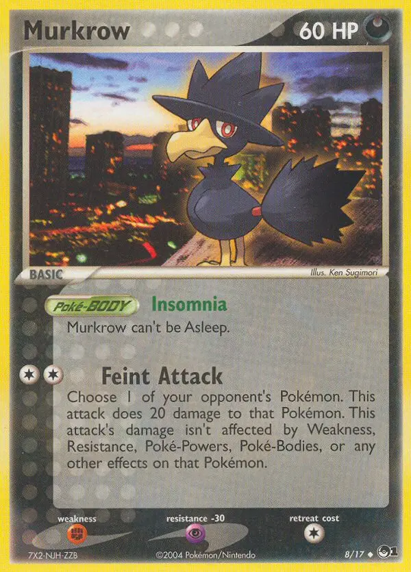 Murkrow Uncommon Pokemon card #8 from POP Series 1