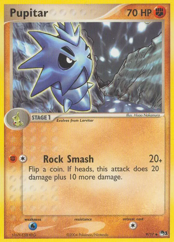 Pupitar Uncommon Pokemon card #9 from POP Series 1