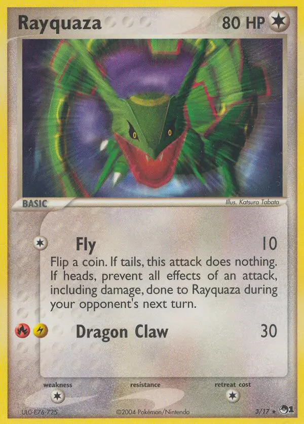 Rayquaza Rare Pokemon card #3 from POP Series 1