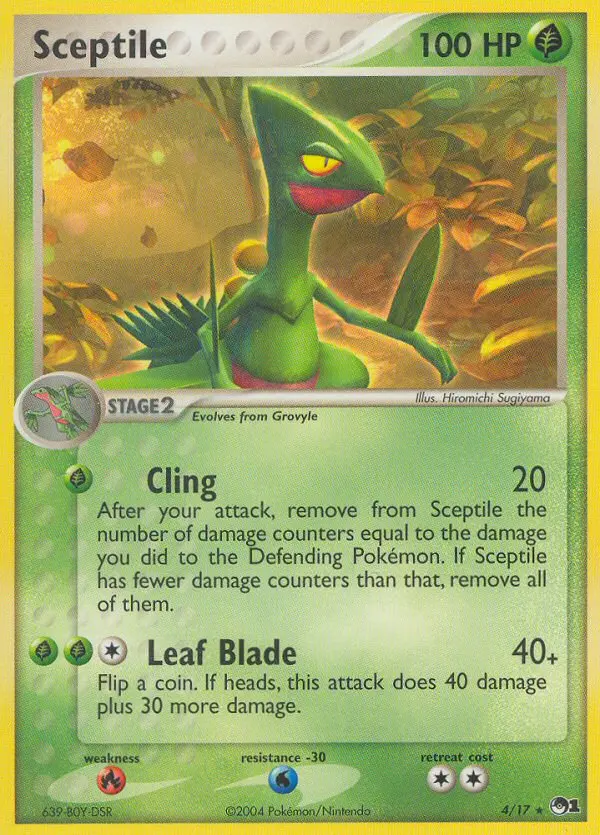 Sceptile Rare Pokemon card #4 from POP Series 1