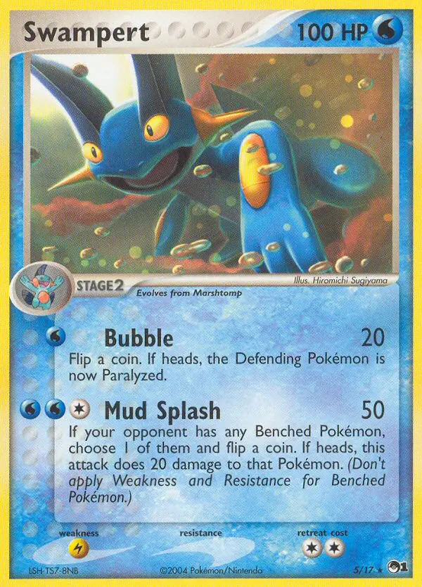 Swampert Rare Pokemon card #5 from POP Series 1