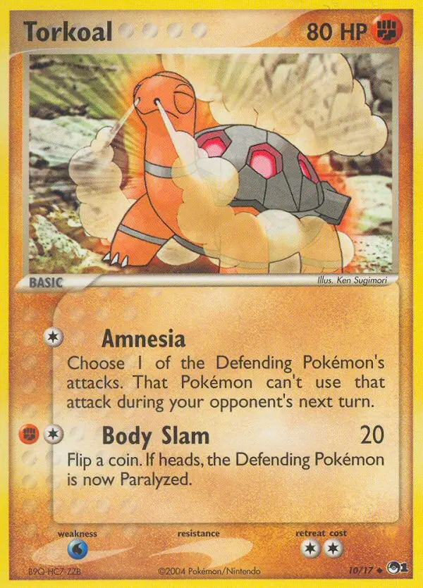 Torkoal Uncommon Pokemon card #10 from POP Series 1