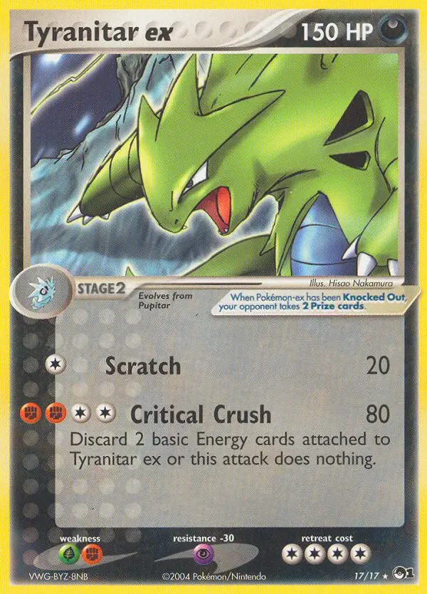 Tyranitar ex Rare Pokemon card #17 from POP Series 1