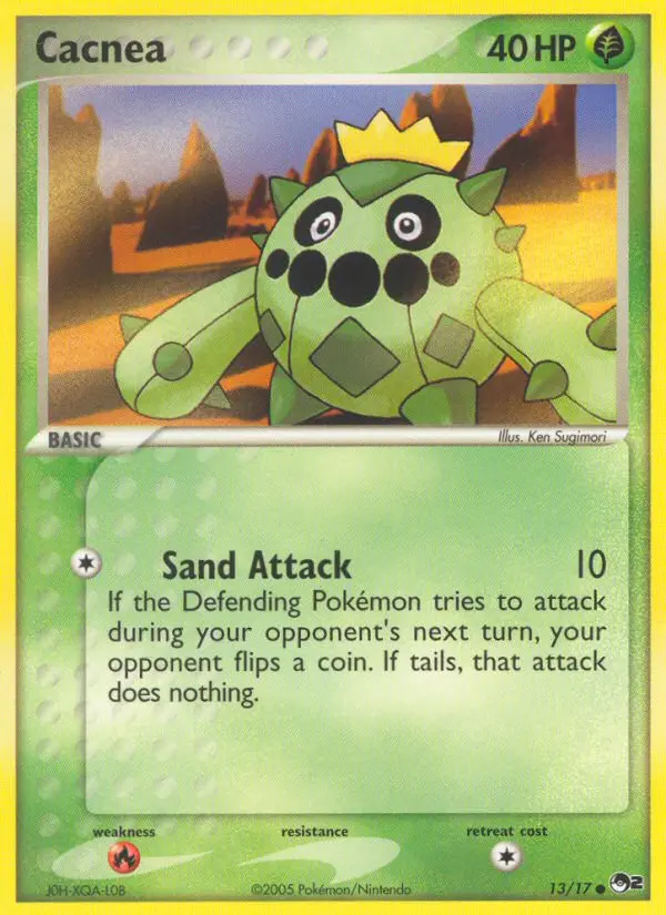Cacnea Common Pokemon card #13 from POP Series 2