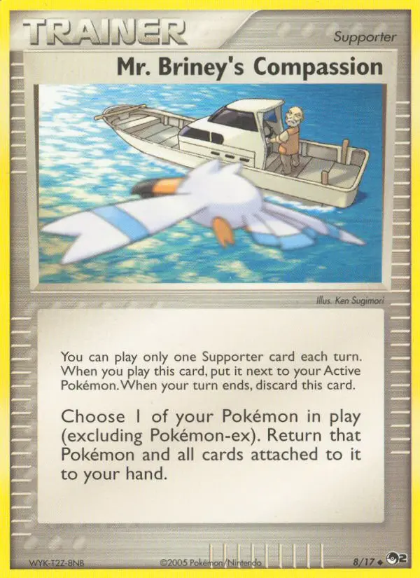 Mr. Briney’s Compassion Uncommon Pokemon card #8 from POP Series 2