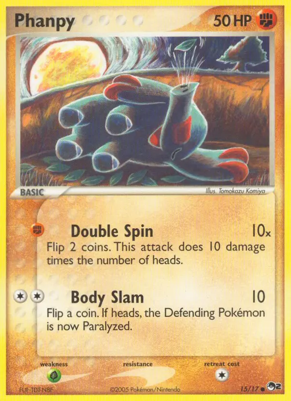 Phanpy Common Pokemon card #15 from POP Series 2