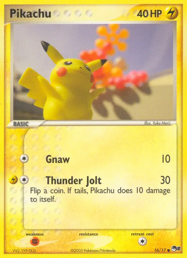 Pikachu Common Pokemon card #16 from POP Series 2