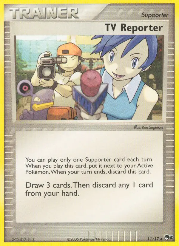 TV Reporter Uncommon Pokemon card #11 from POP Series 2