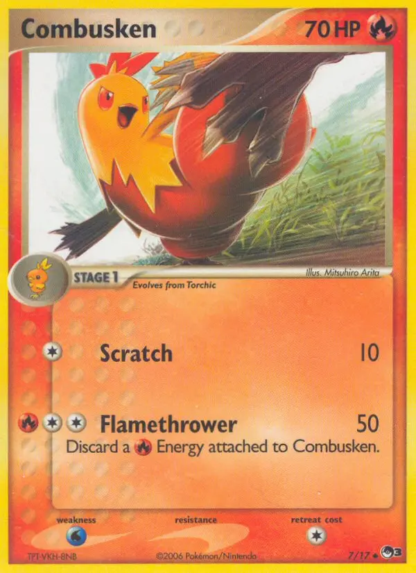 Combusken Uncommon Pokemon card #7 from POP Series 3
