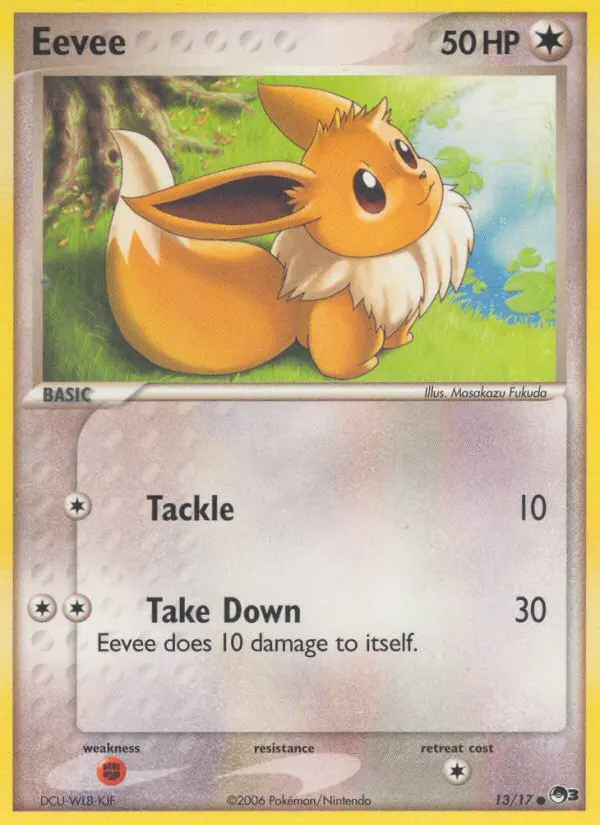 Eevee Common Pokemon card #13 from POP Series 3